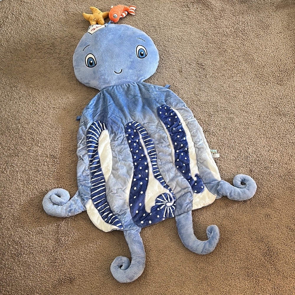 Bunnies by the Bay "Ocho the Octopus" Baby 3-In-1 Pillow Play Mat